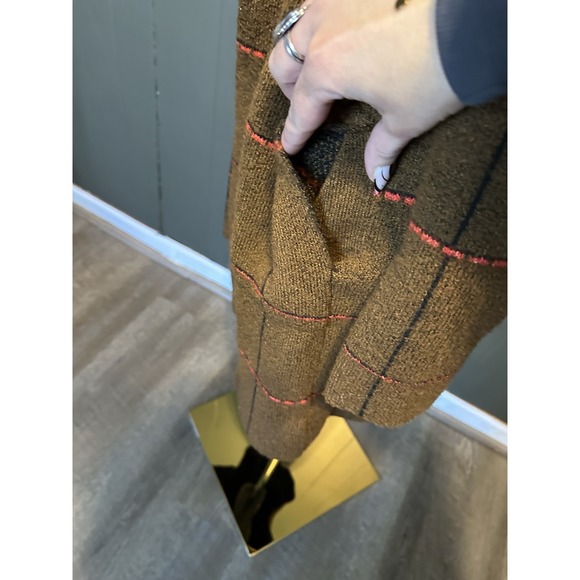 Time and Tru Women's Open Front Long Sleeve Cardigan Brown Plaid XS‎ 0-2 - Picture 2 of 8